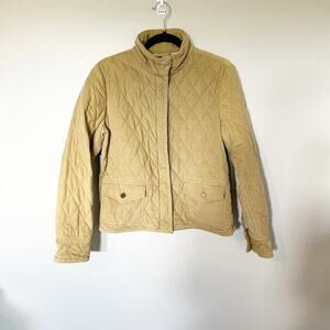 Eddie Bauer corduroy quilted jacket fitted medium